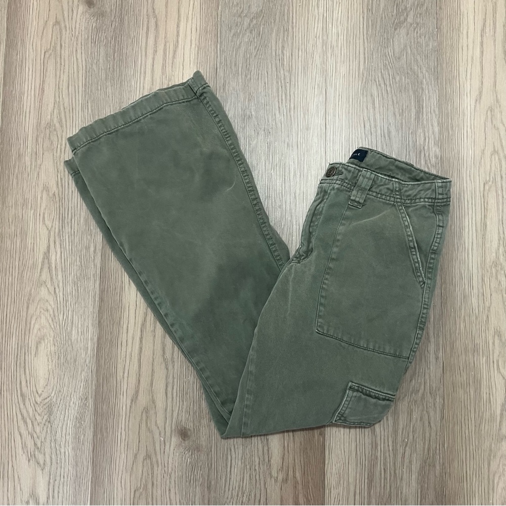 Aeropostale Low Rise Flare Utility Cargo Pants Y2K Olive Green Womenโs Size 2